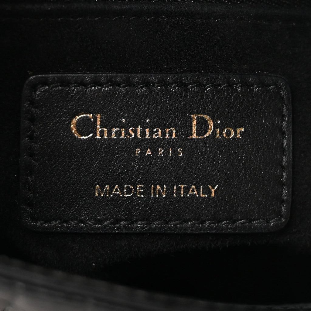 Christian Dior Lambskin Cannage Small My ABCDior Lady Dior Black