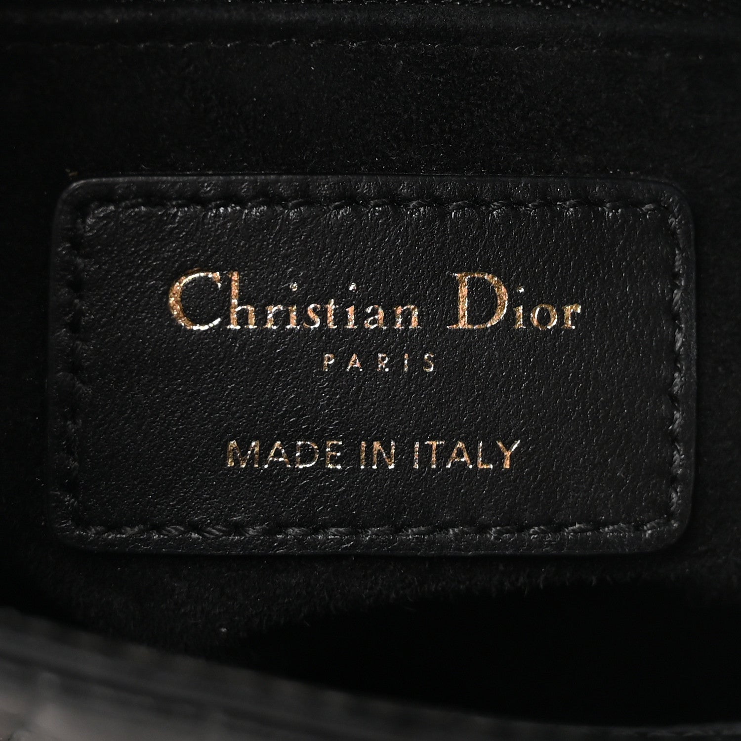 Christian Dior Lambskin Cannage Small My ABCDior Lady Dior Black
