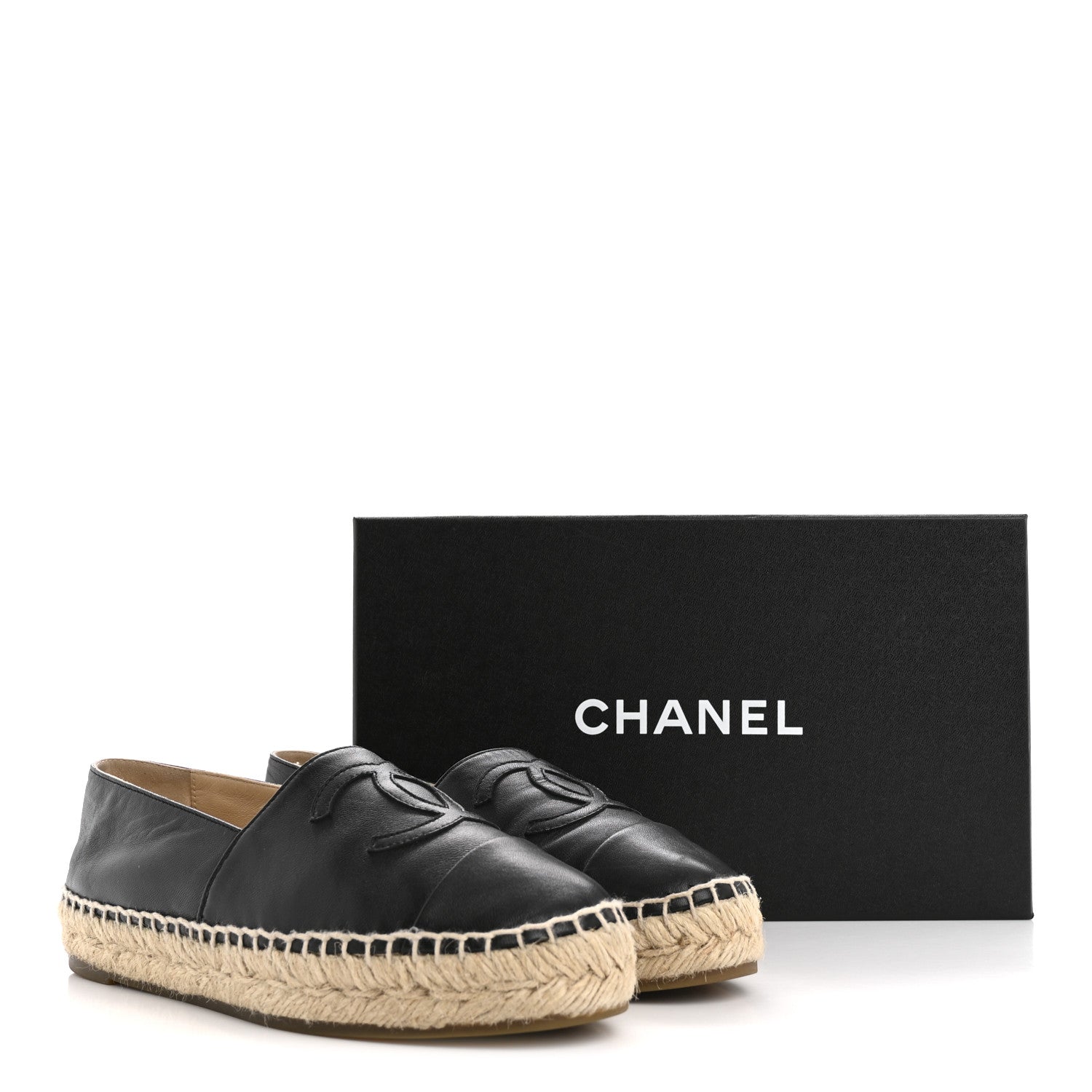Lambskin CC Espadrilles 36 Black