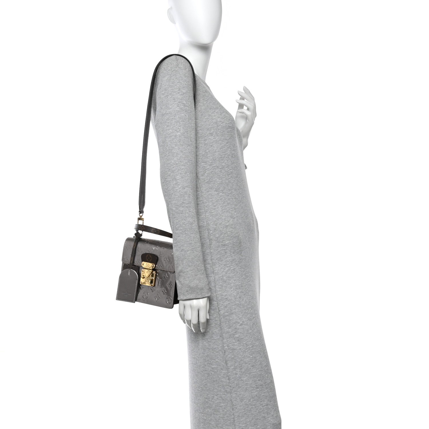 Louis Vuitton Vernis Epi Monogram Spring Street Champagne Metallise