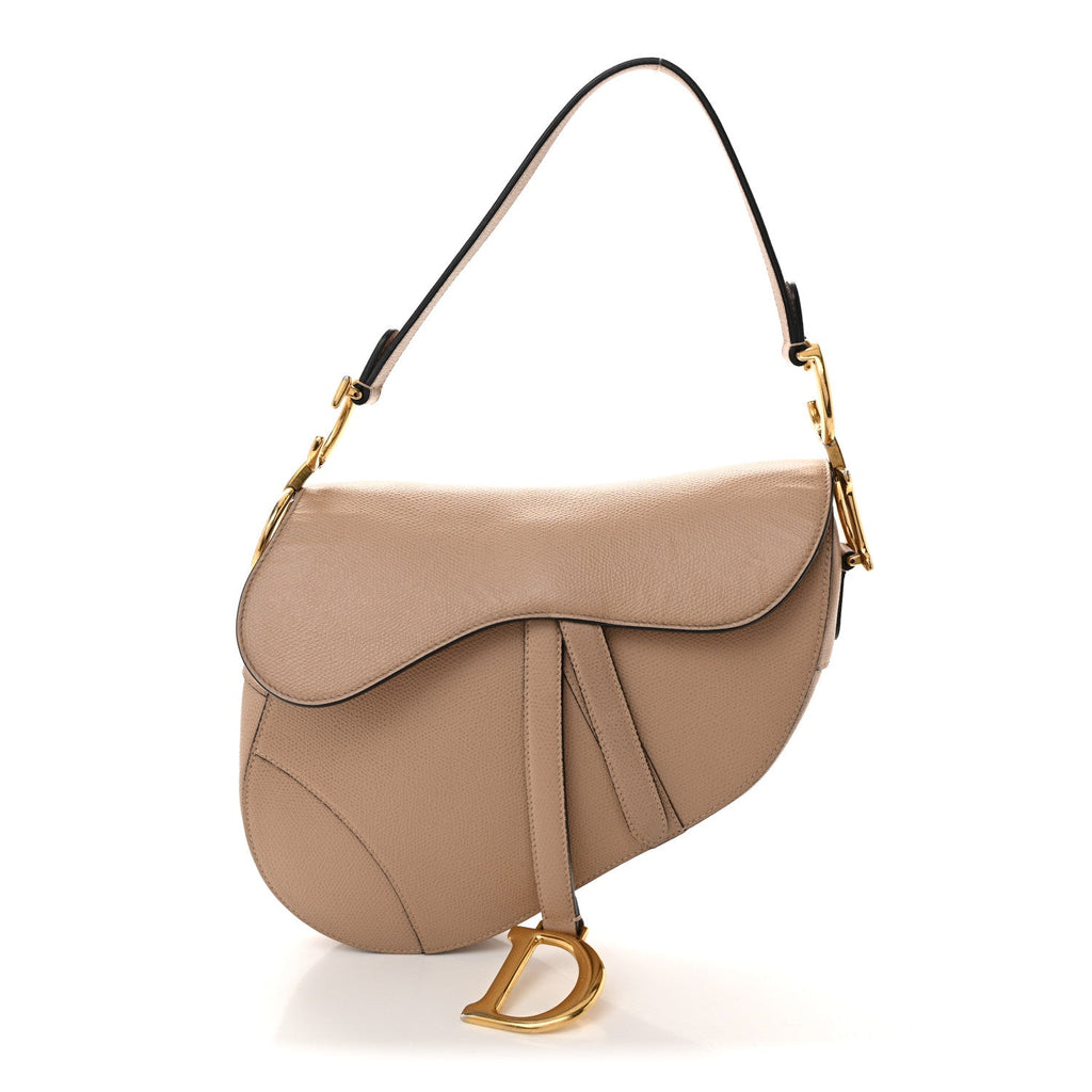 Christian Dior Grained Calfskin Saddle Bag Fard