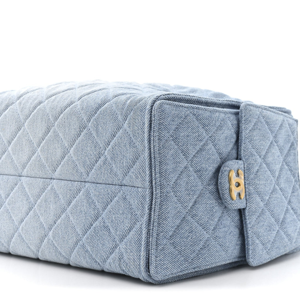Chanel Washed Denim Quilted Medium Chanel 25 Handbag Blue