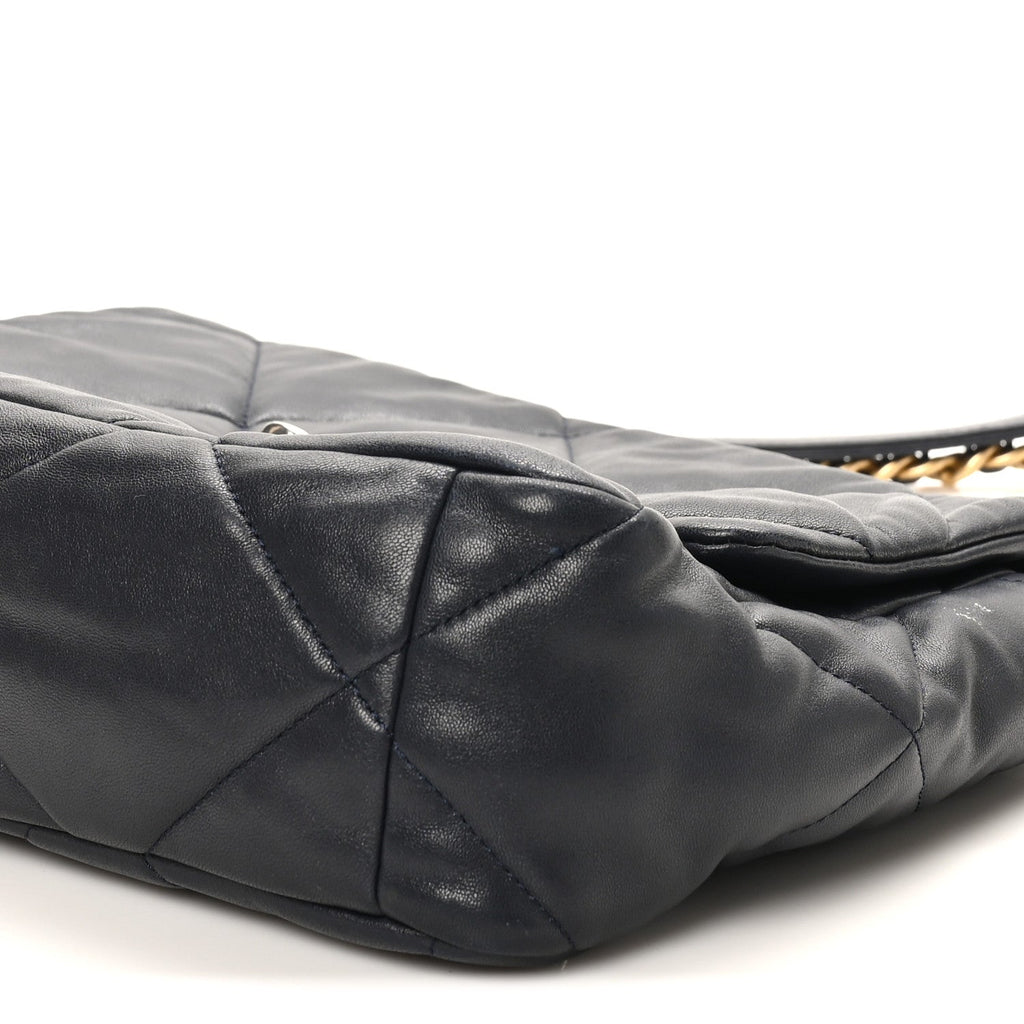 Chanel Lambskin Quilted Large Chanel 19 Flap Black