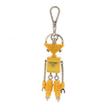 Prada Saffiano Edward Robot Trick Keychain Sunny Yellow