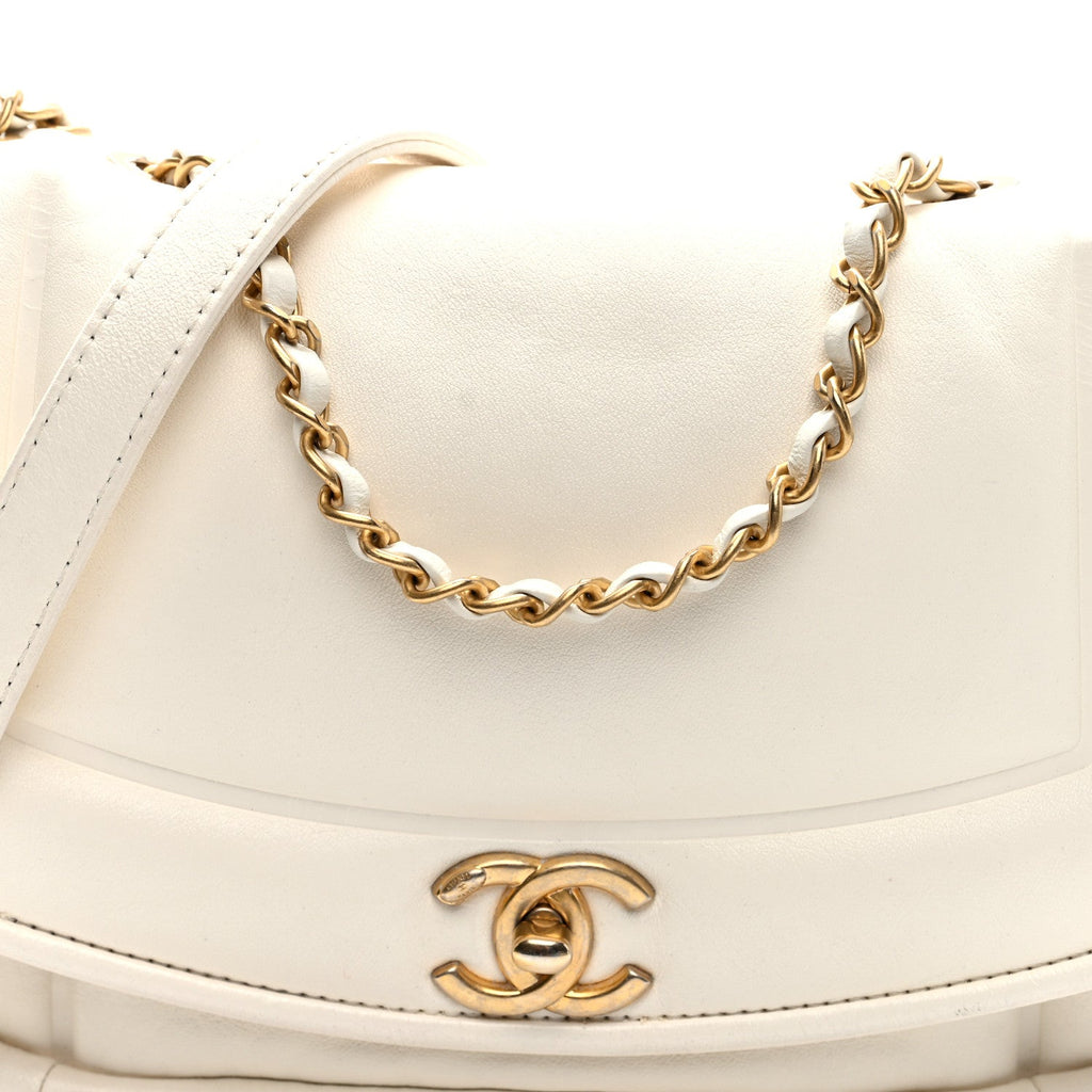 Chanel Lambskin Small Simply Flap White