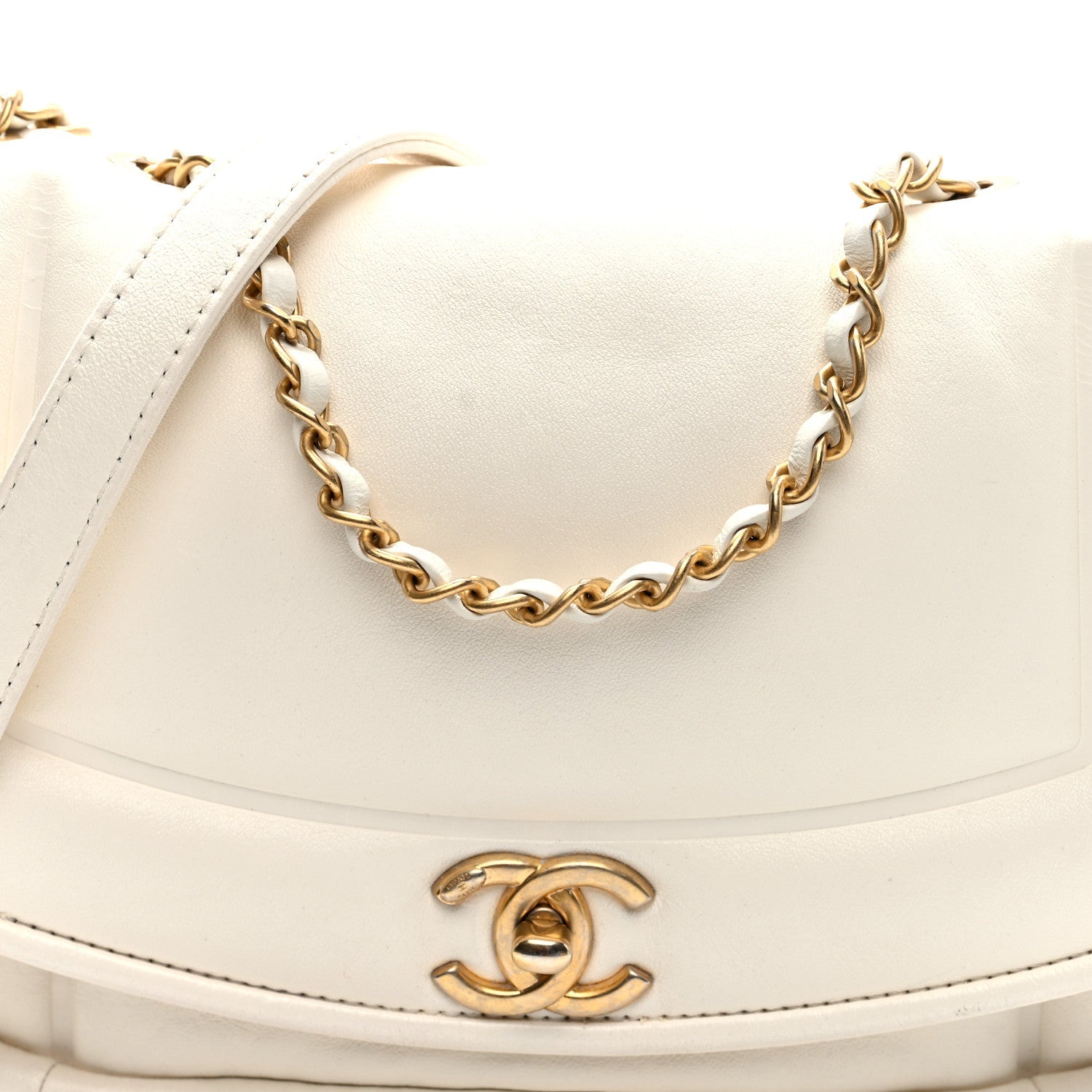Chanel Lambskin Small Simply Flap White