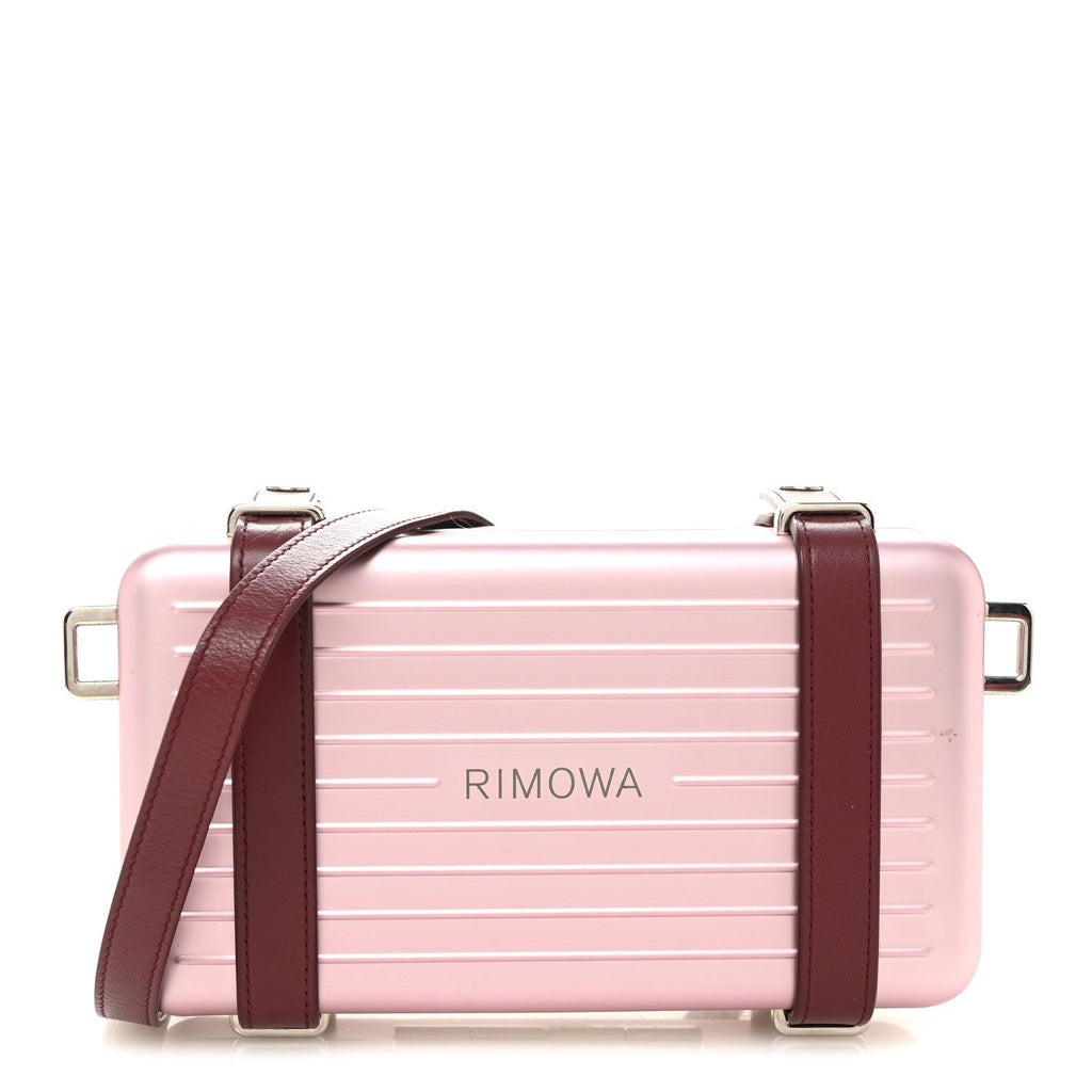 Christian Dior X RIMOWA Aluminum Personal Clutch On Strap Rose