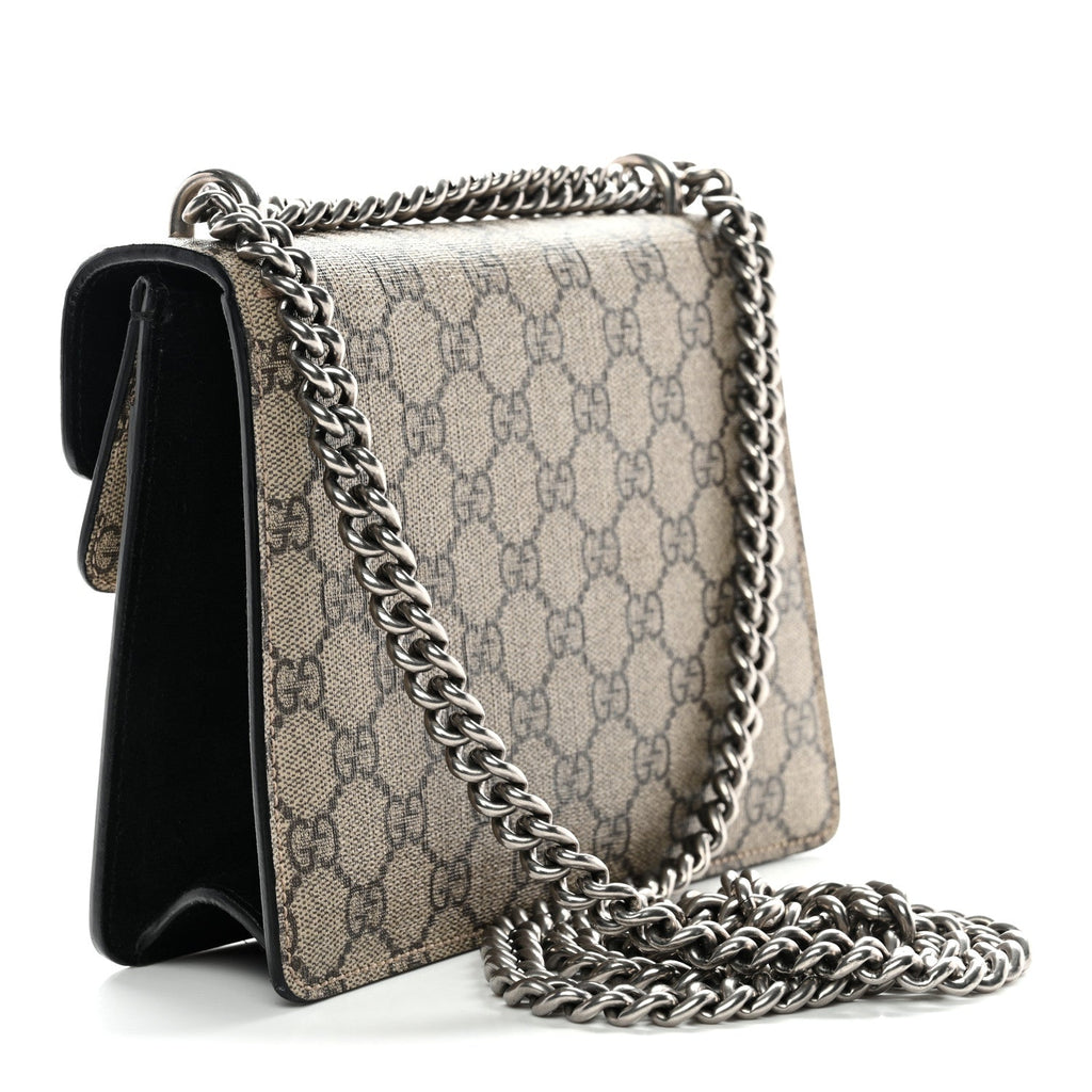 Gucci GG Supreme Monogram Mini Dionysus Shoulder Bag Black