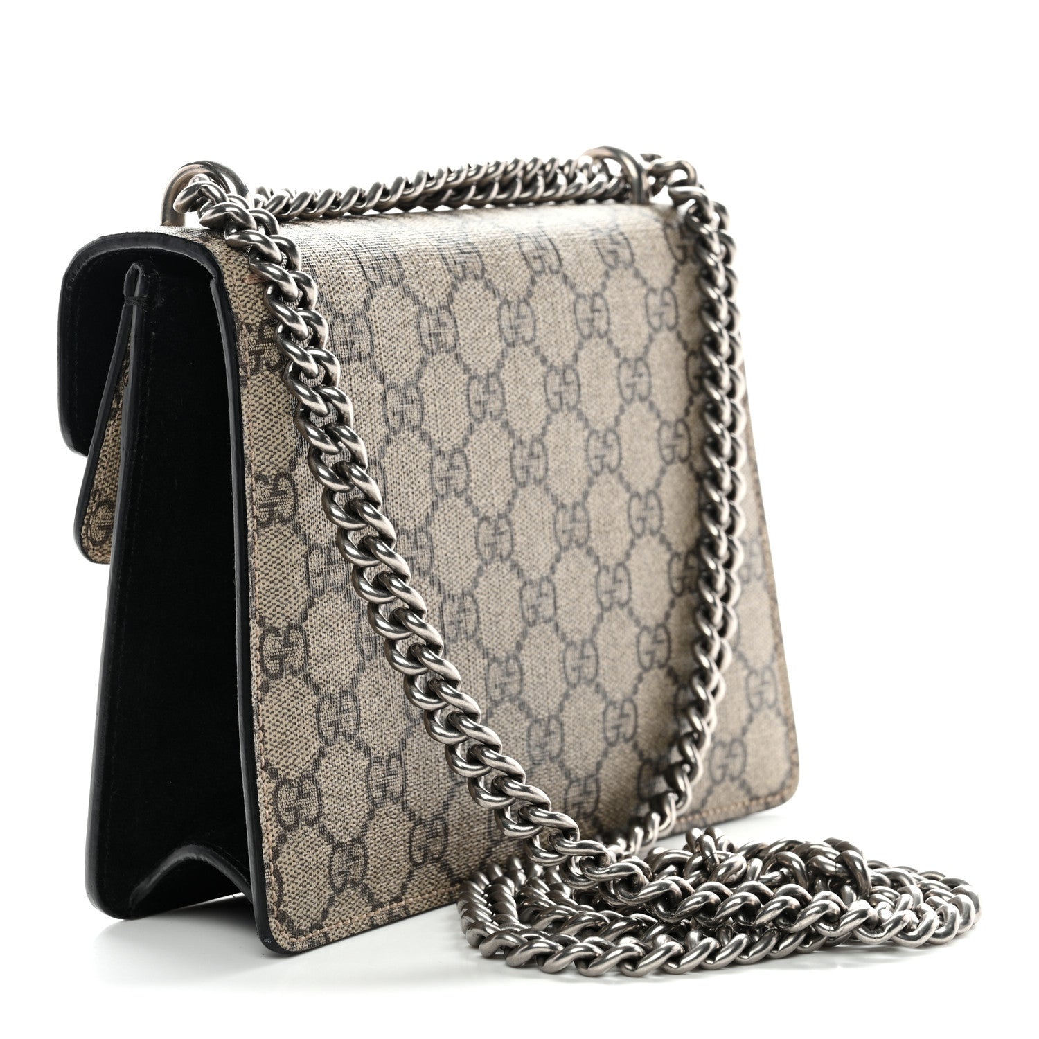Gucci GG Supreme Monogram Mini Dionysus Shoulder Bag Black