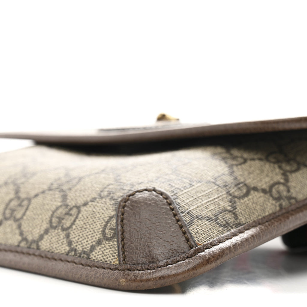Gucci GG Supreme Monogram Neo Vintage Web Belt Bag Brown