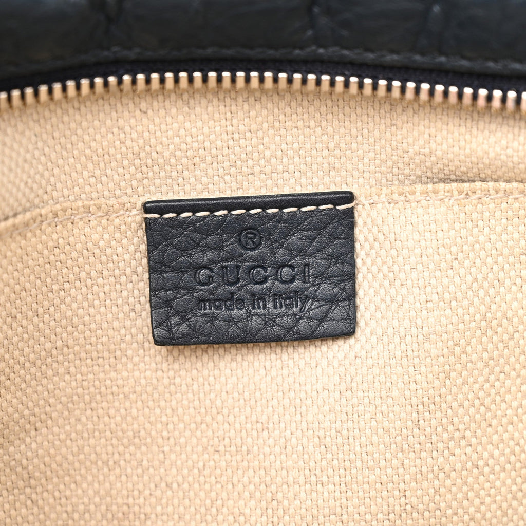 Gucci Pebbled Calfskin Small Soho Disco Bag Blue