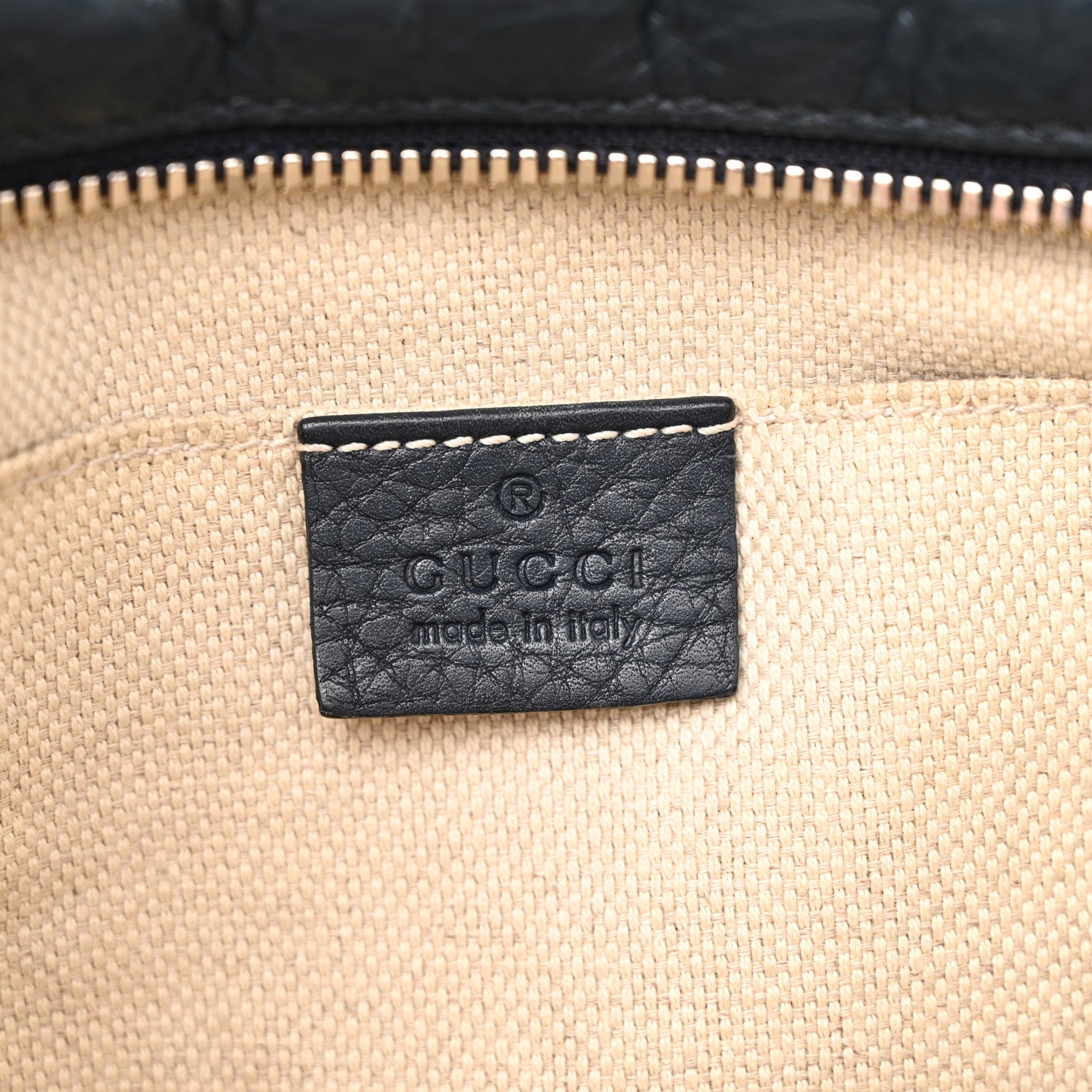 Gucci Pebbled Calfskin Small Soho Disco Bag Blue
