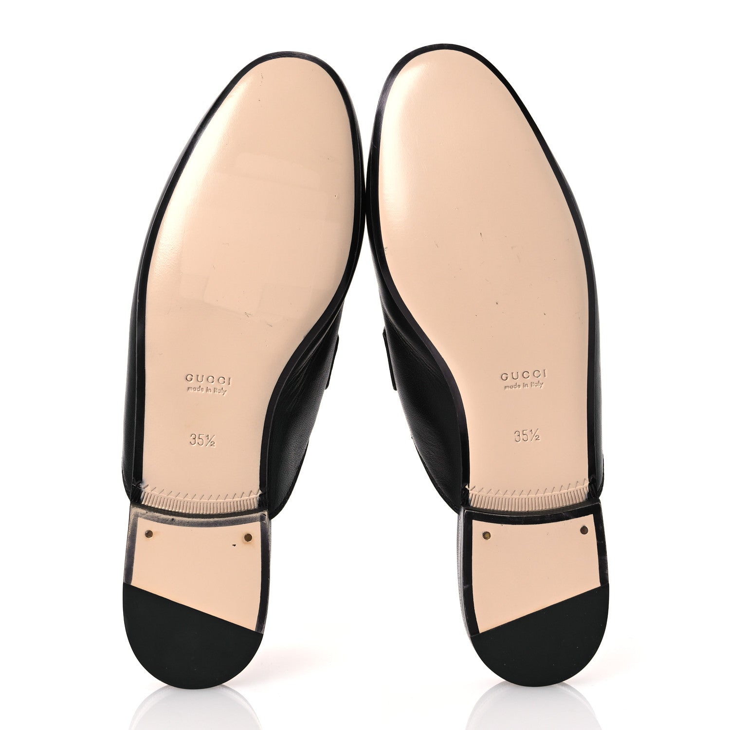 Gucci Calfskin Womens Princetown Slippers 35.5 Black
