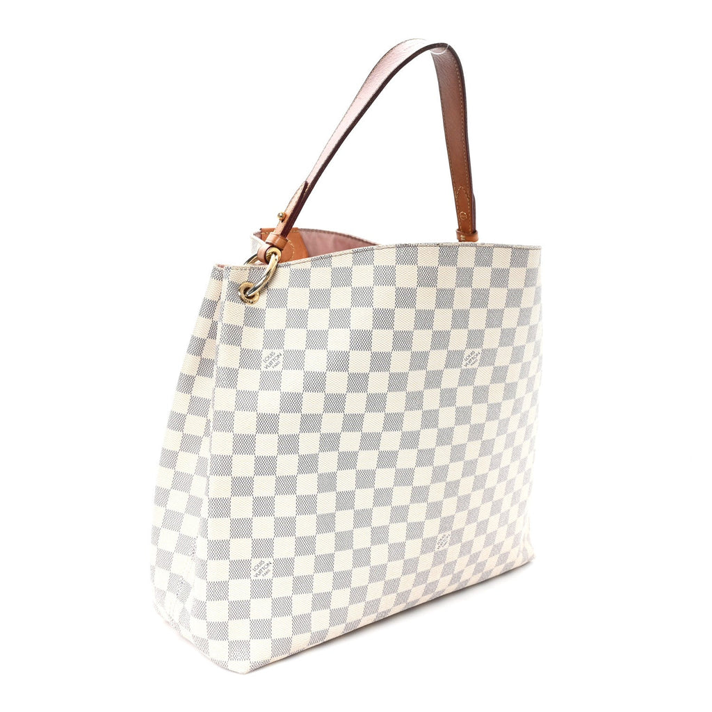 Louis Vuitton Damier Azur Graceful MM Rose Ballerine