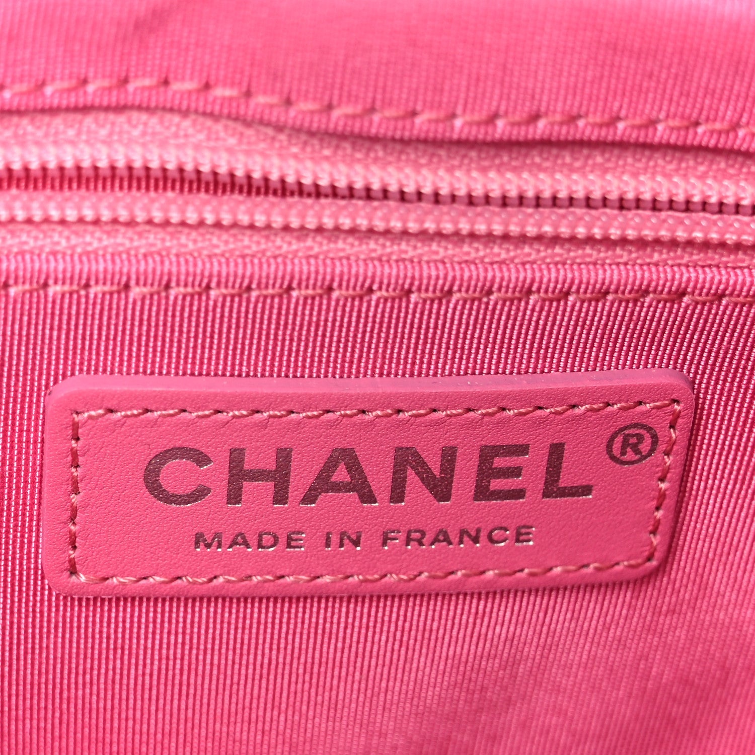 Chanel Lambskin Chevron Quilted Small Promenade Camera Case Pink