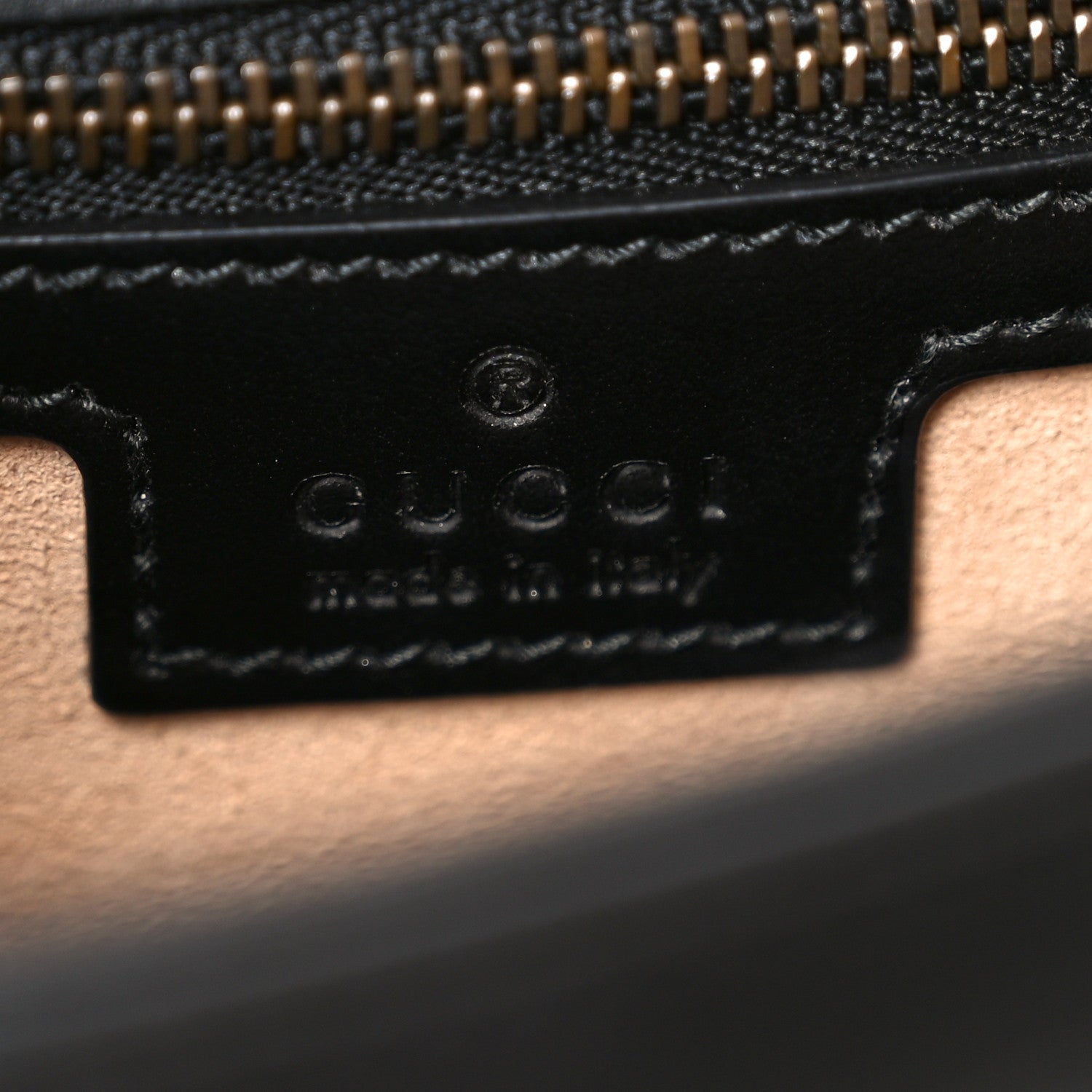 Gucci Calfskin Matelasse Small GG Marmont Top Handle Shoulder Bag Black