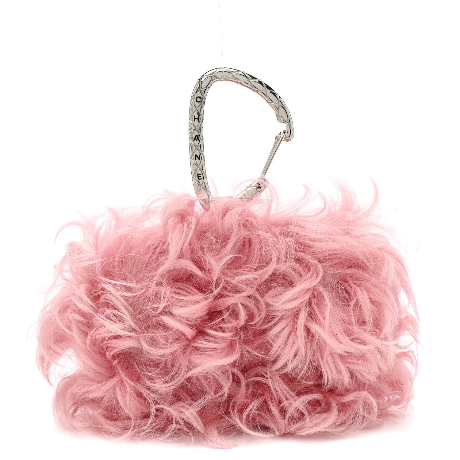 Chanel Shearling Lambskin CC Hook Card Holder Pink