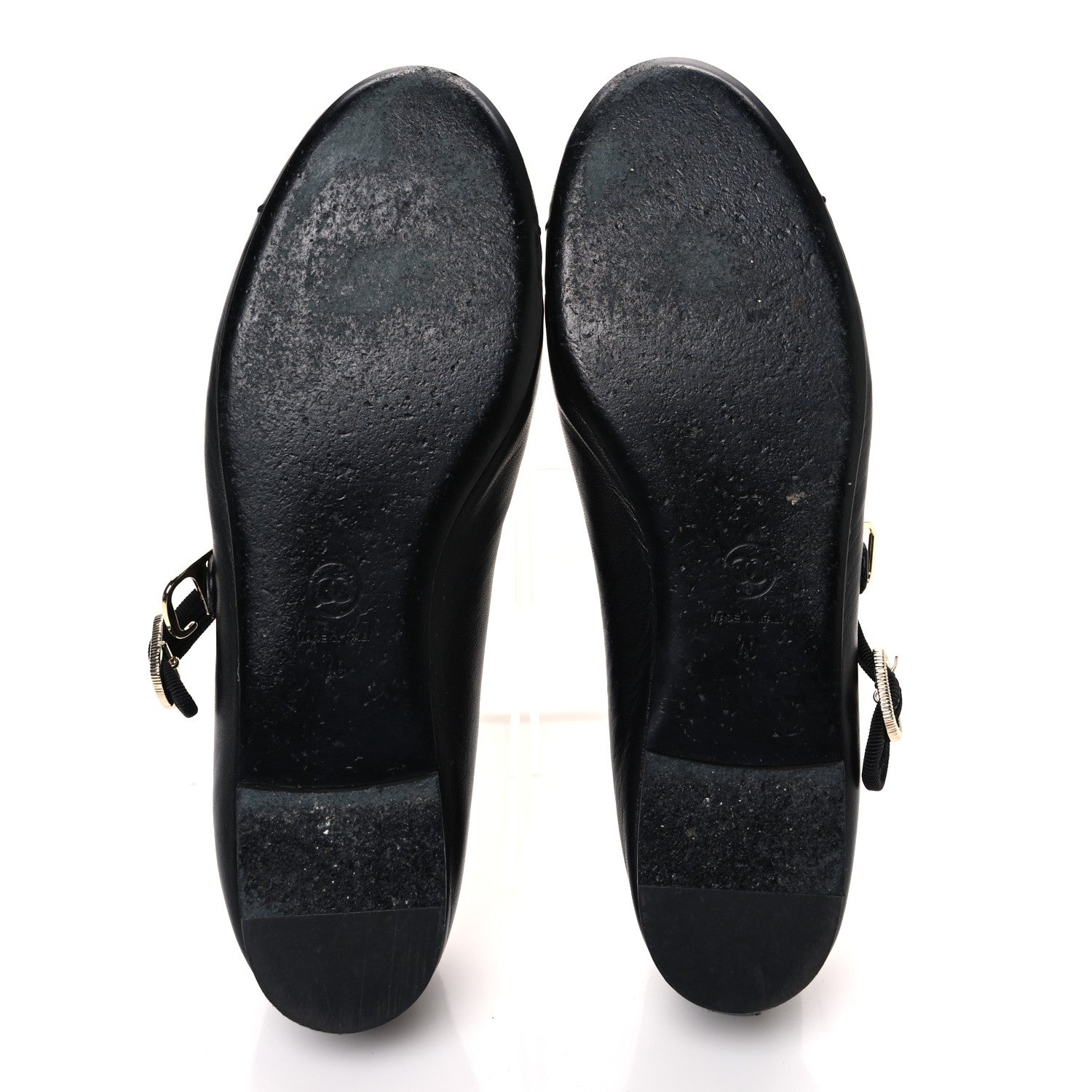 Lambskin Mary Jane Flats 40 Black