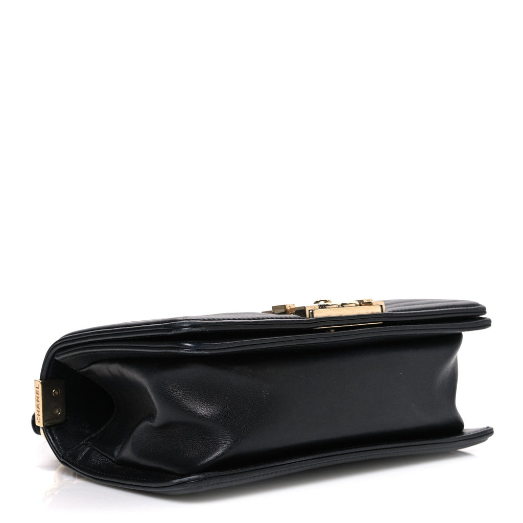 Chanel Calfskin Braided Small Boy Flap Black
