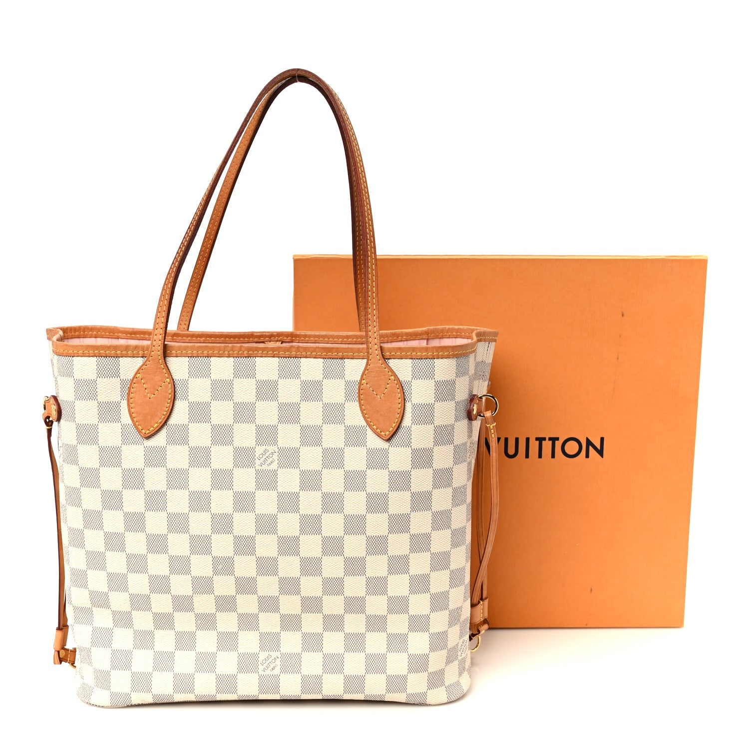Louis Vuitton Damier Azur Neo Neverfull MM Rose Ballerine
