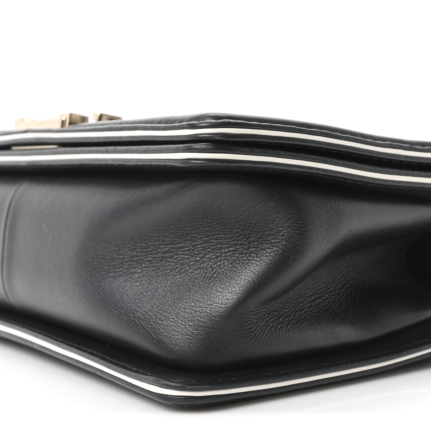 Chanel Calfskin Quilted Medium Boy Top Handle Flap Black