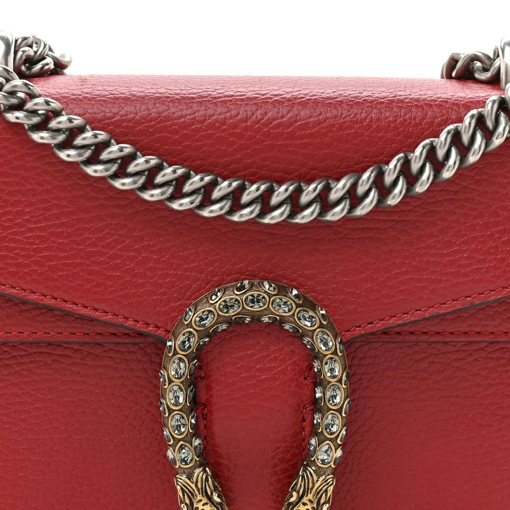 Gucci Calfskin Mini Dionysus Shoulder Bag Hibiscus Red
