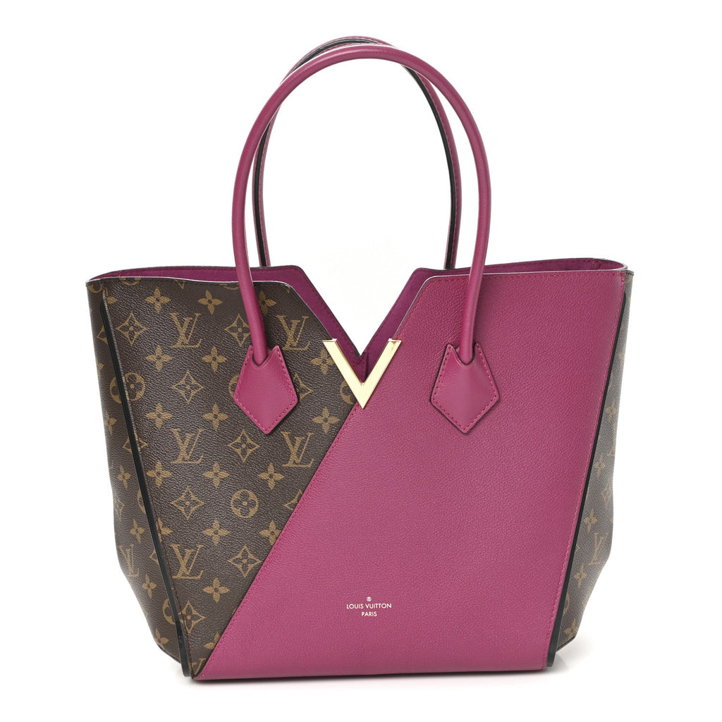 Louis Vuitton Calfskin Monogram Kimono Tote Grape