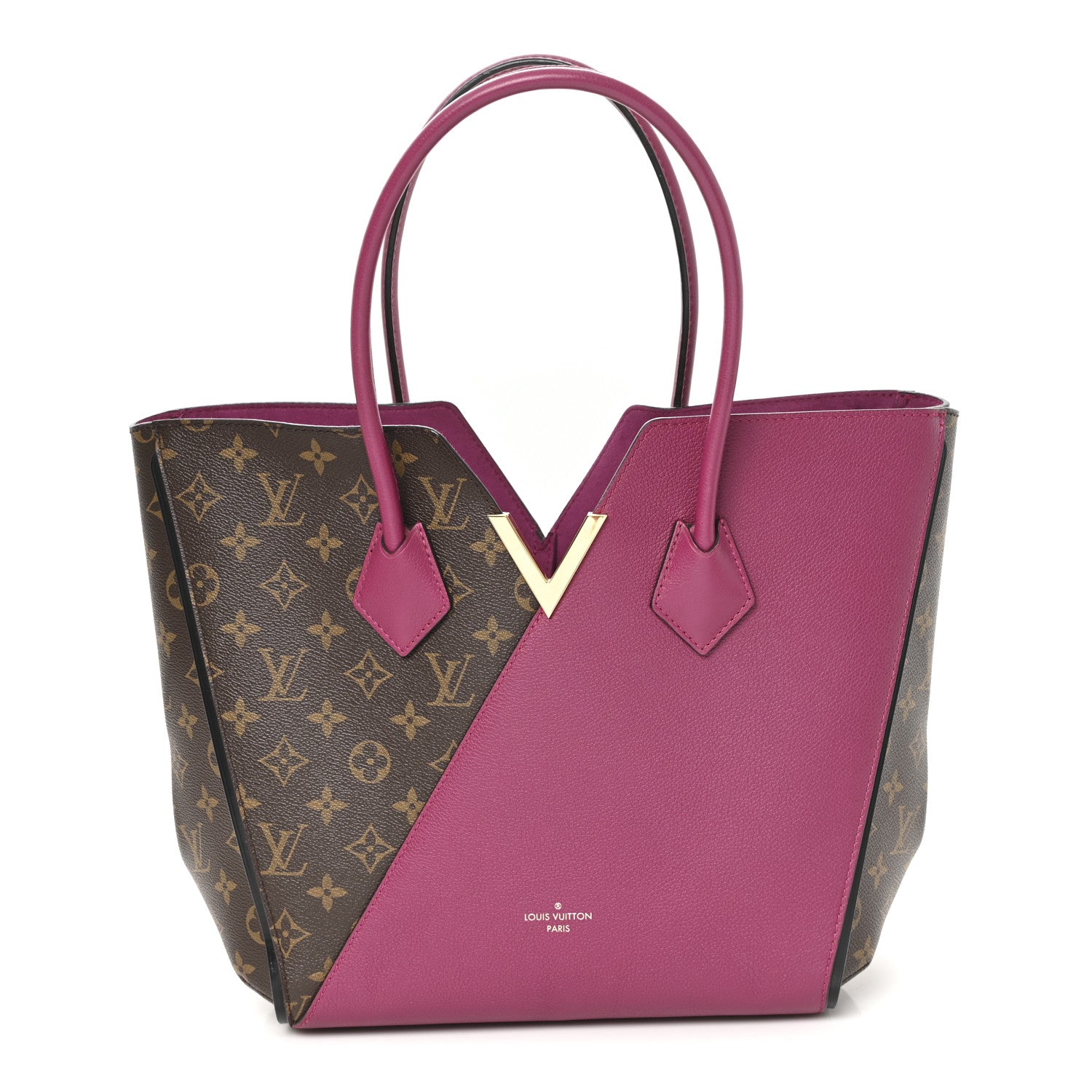 Louis Vuitton Calfskin Monogram Kimono Tote Grape