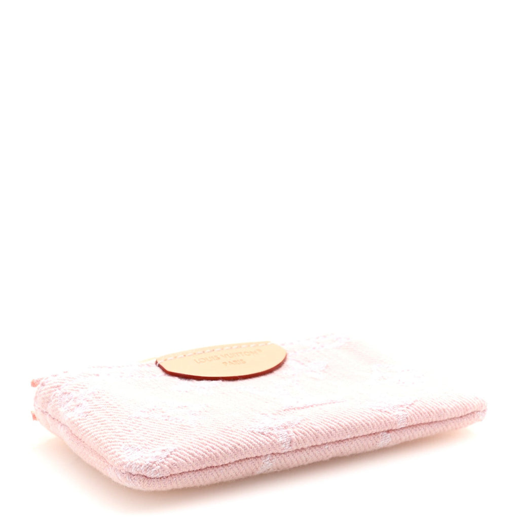 Louis Vuitton Monogram Denim Key Pouch Washed Pink