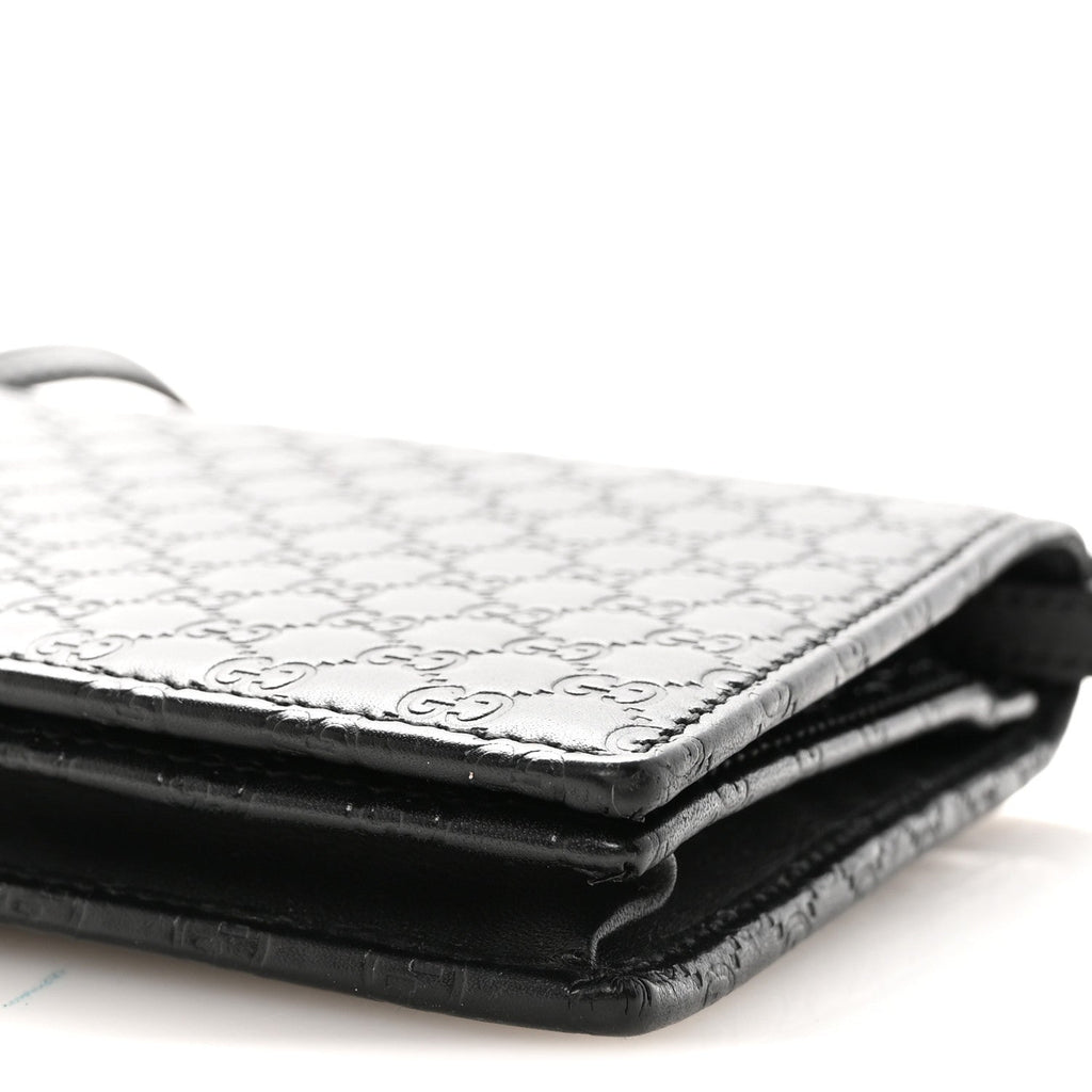 Gucci Microguccissima Crossbody Wallet Black