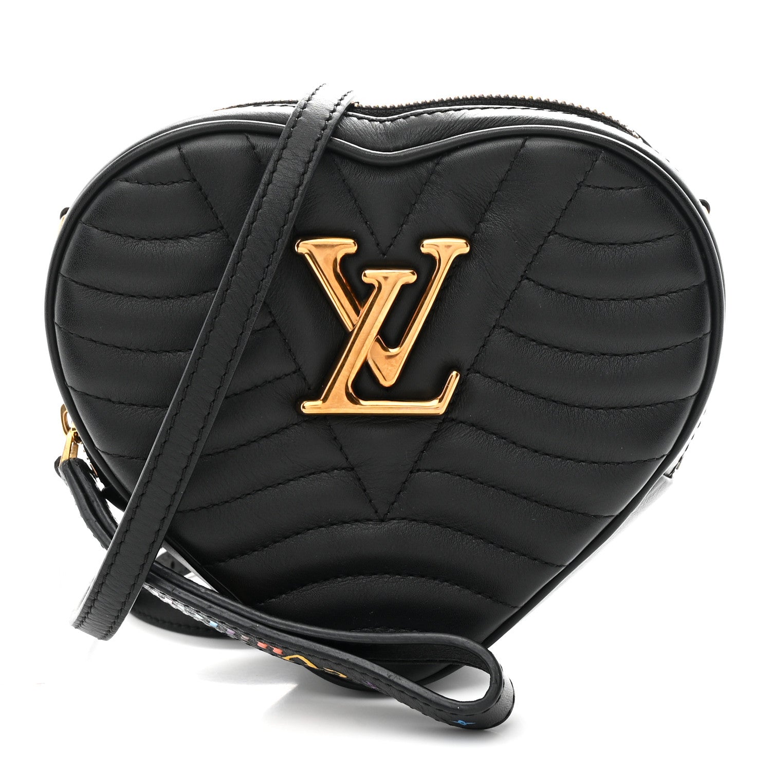 Louis Vuitton Calfskin New Wave Heart Bag Black