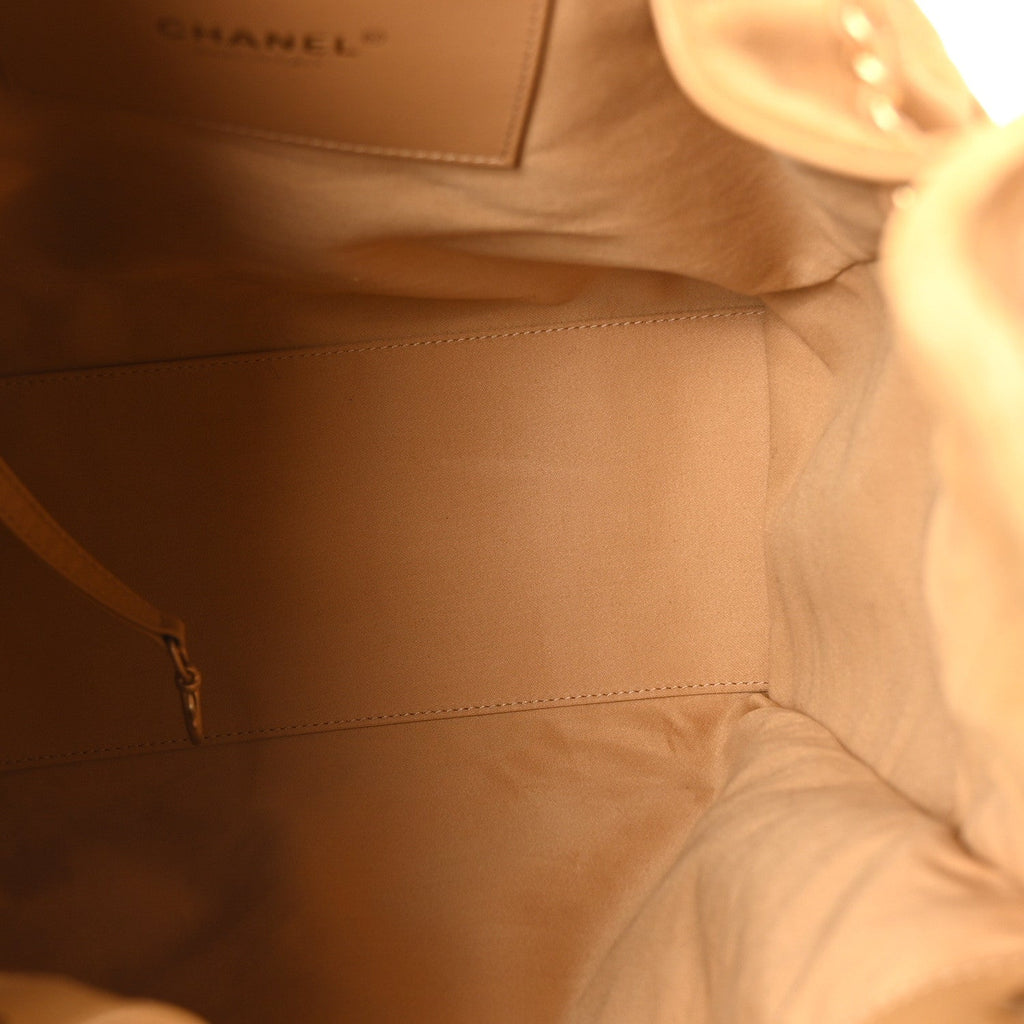 Chanel Suede Quilted Medium Chanel 25 Handbag Beige