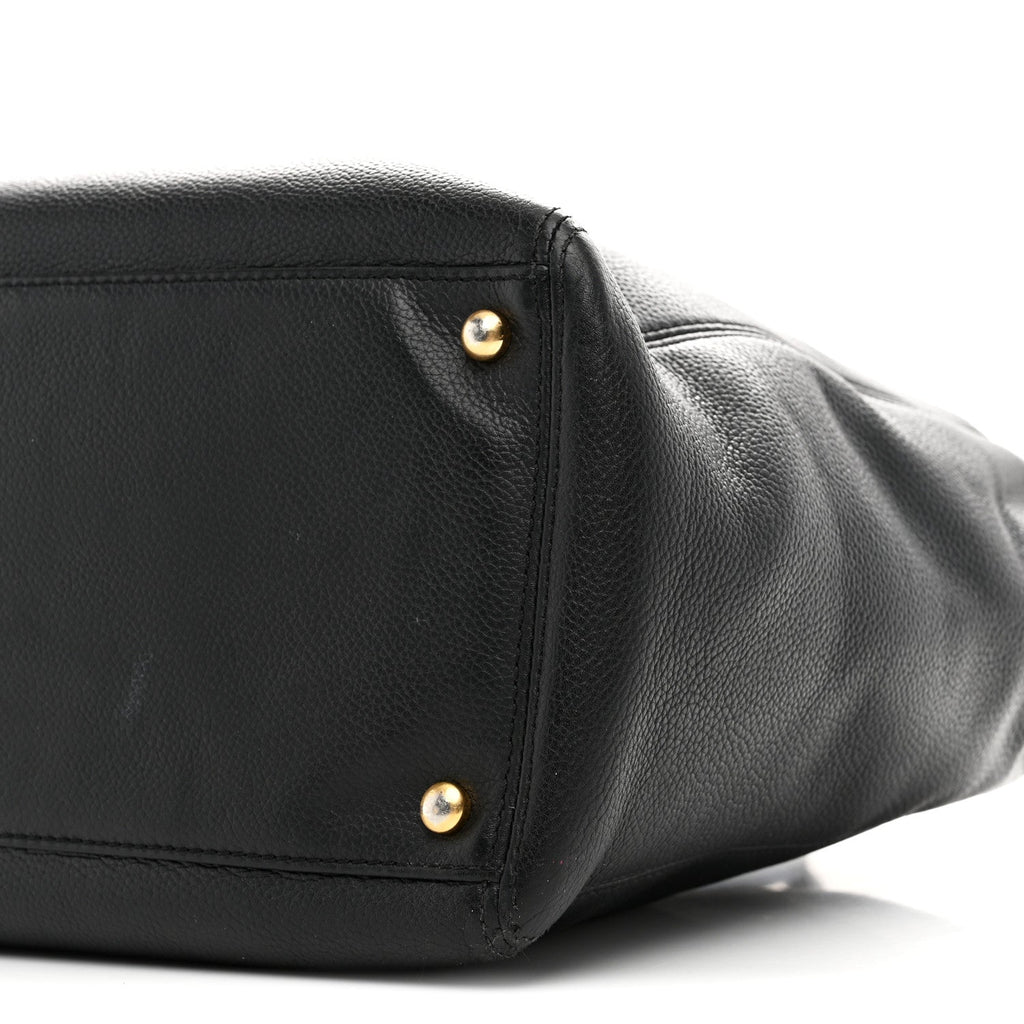 Chanel Calfskin Cerf Executive Shopper Tote Black