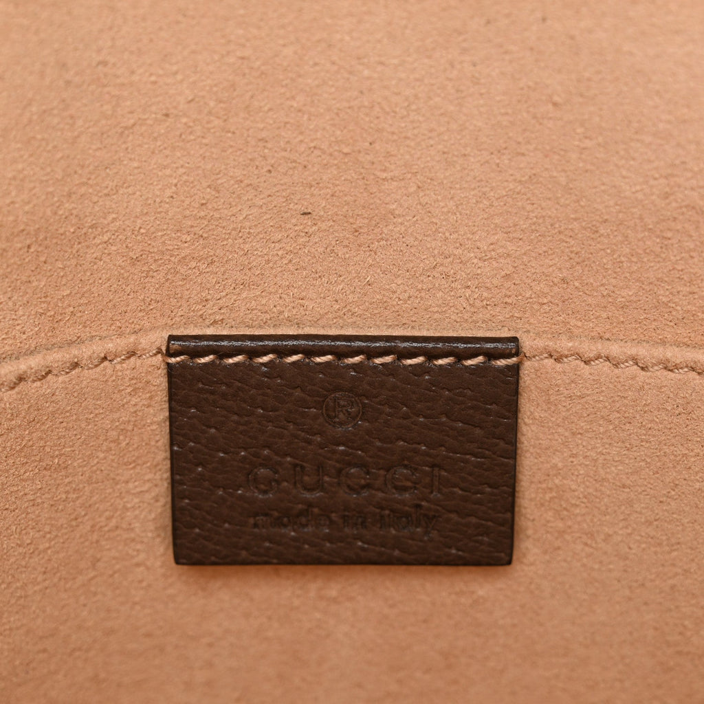 Gucci GG Supreme Monogram Web Ophidia Pouch Brown