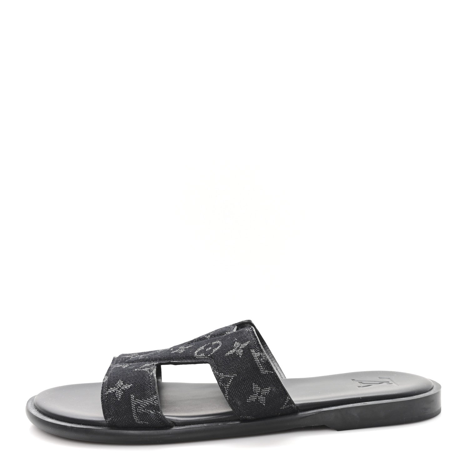 Louis Vuitton Monogram Denim Mens LV Oasis Mules 8.5 Black