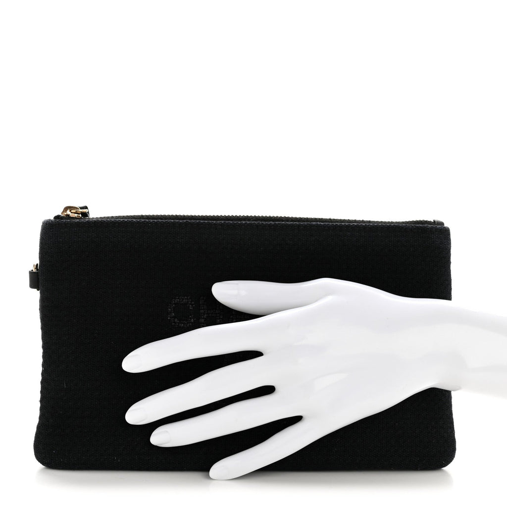 Mixed Fibers Deauville Pouch Black
