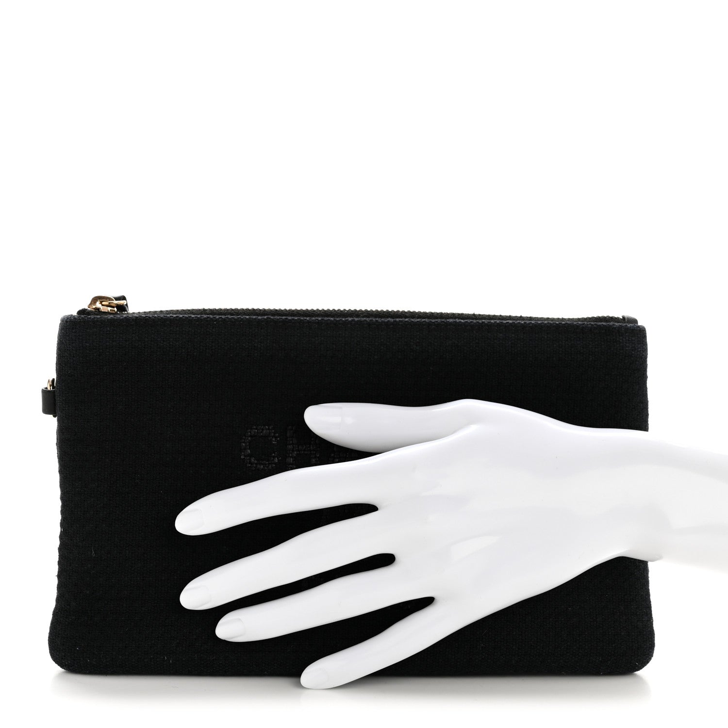 Mixed Fibers Deauville Pouch Black