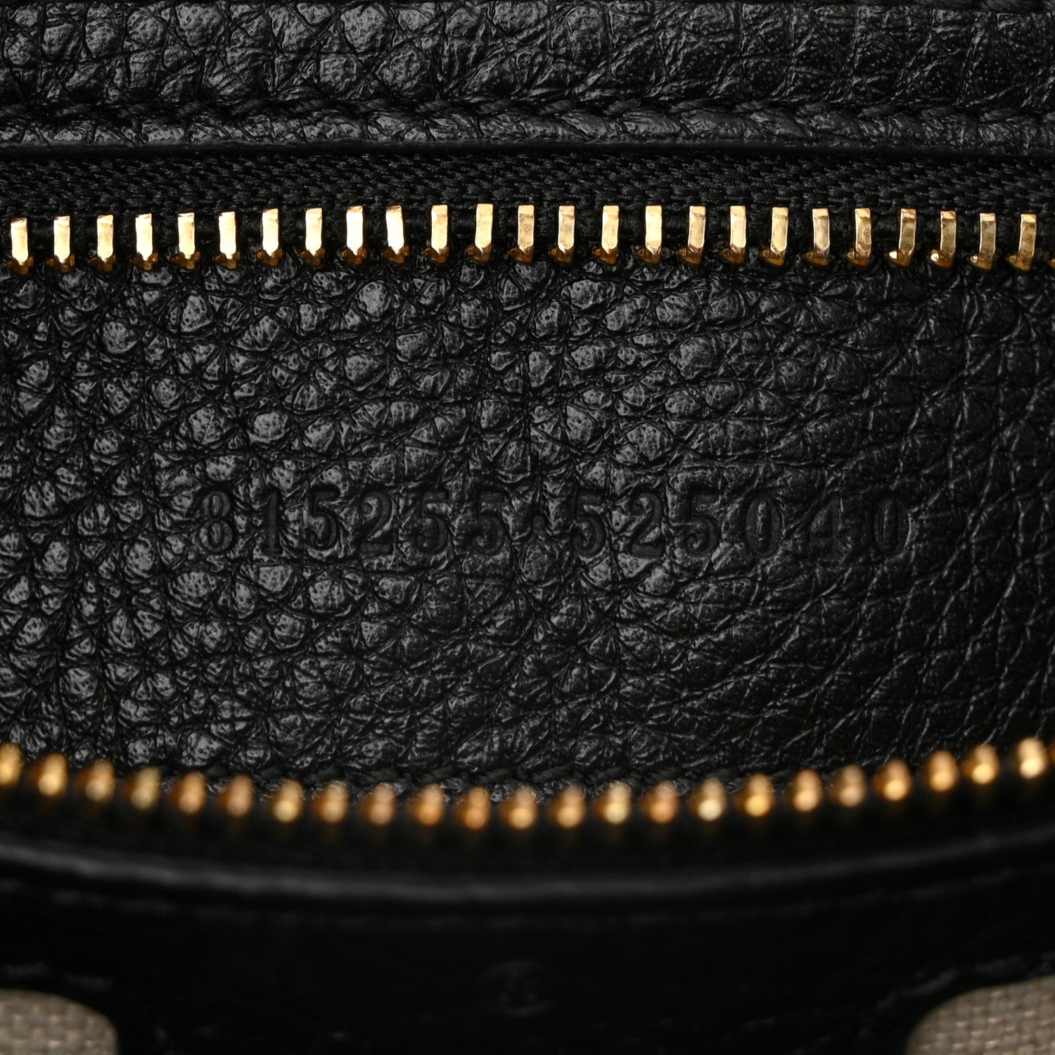 Gucci Calfskin GG Emblem Small Top Handle Bag Black