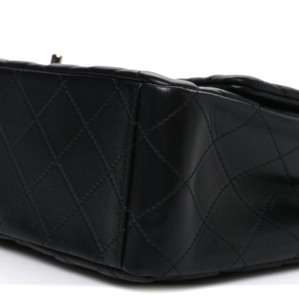 Chanel Lambskin Quilted Maxi Single Flap Black