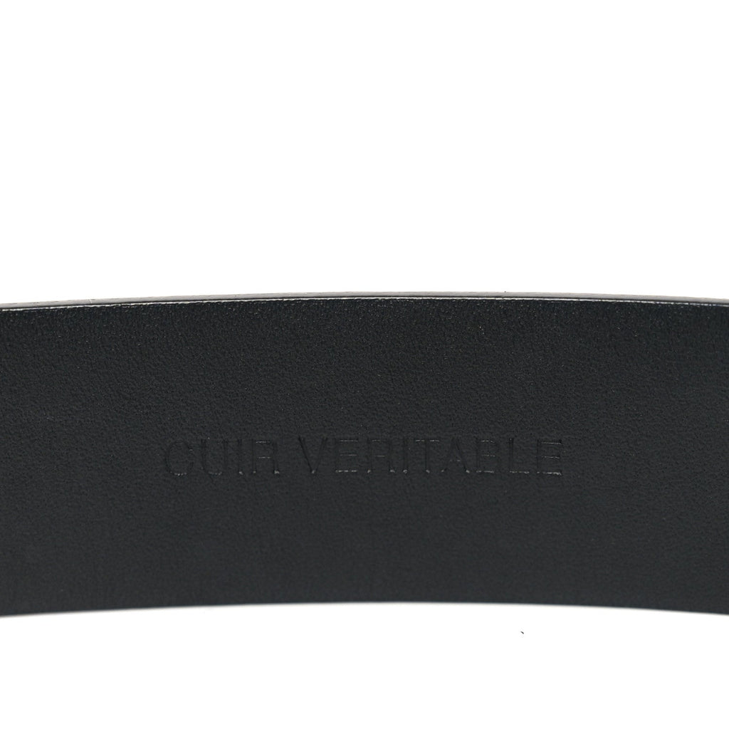 Calfskin Paris Button CC Belt 75 30 Black