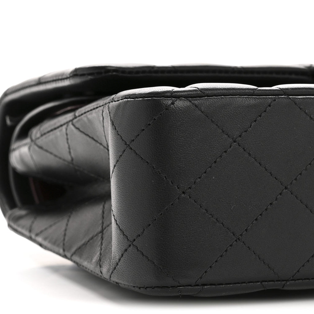 Chanel Lambskin Quilted Medium Double Flap Black