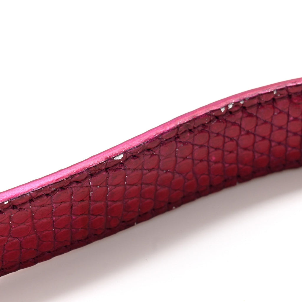 Christian Dior Metallic Lizard Small Diorama Flap Bag Fuchsia