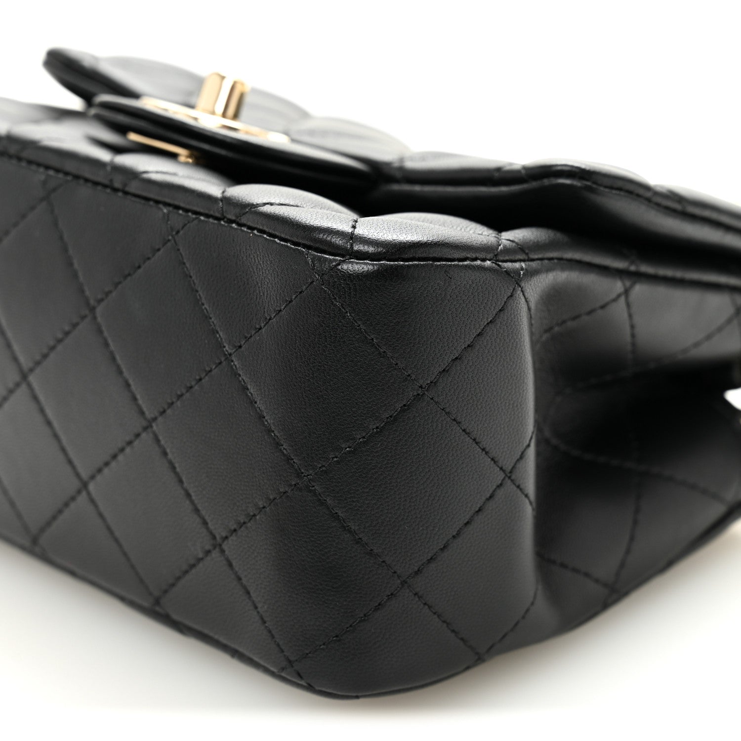 Chanel Lambskin Quilted Mini Square Flap Black