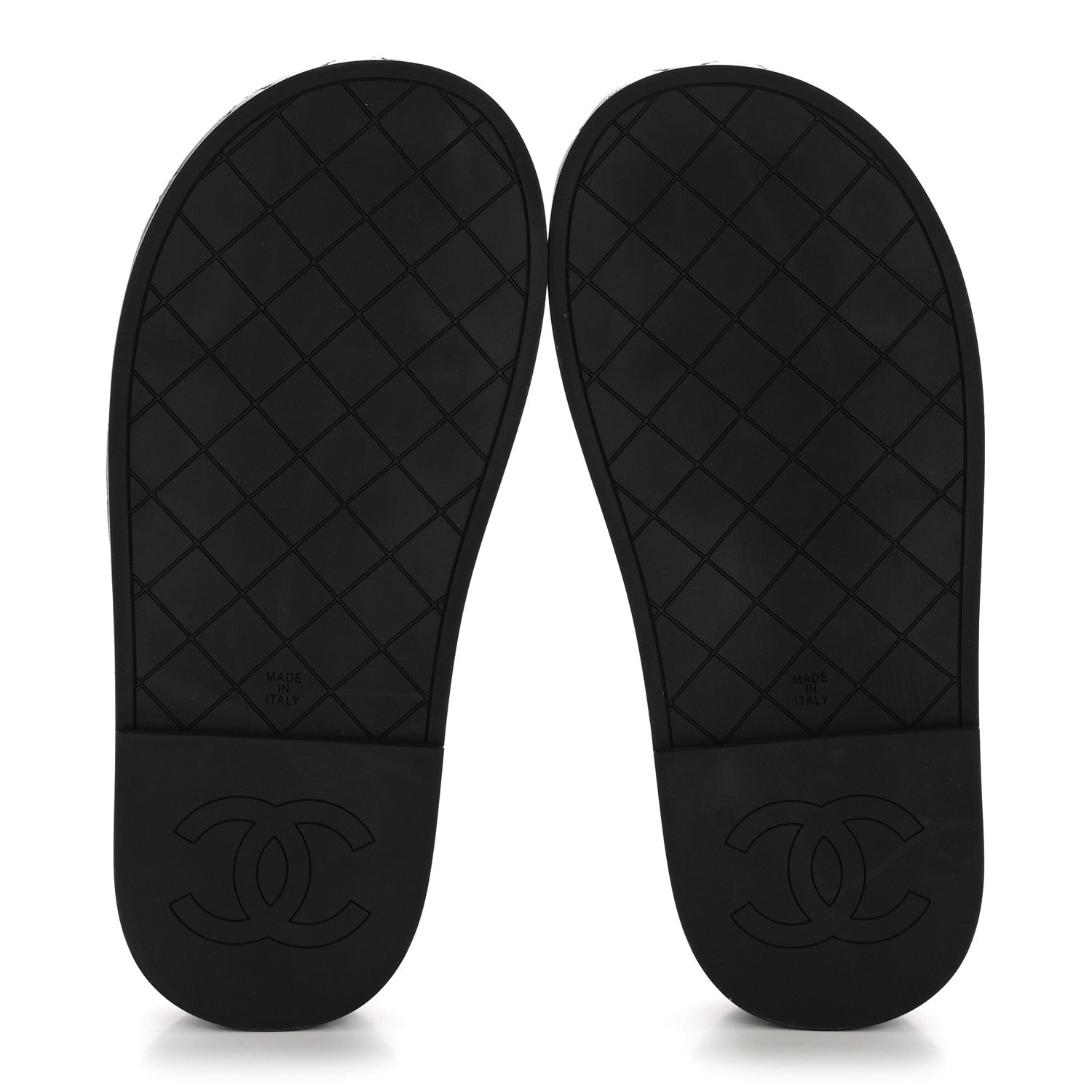 Lambskin Quilted CC Mules Sandals 35 Black