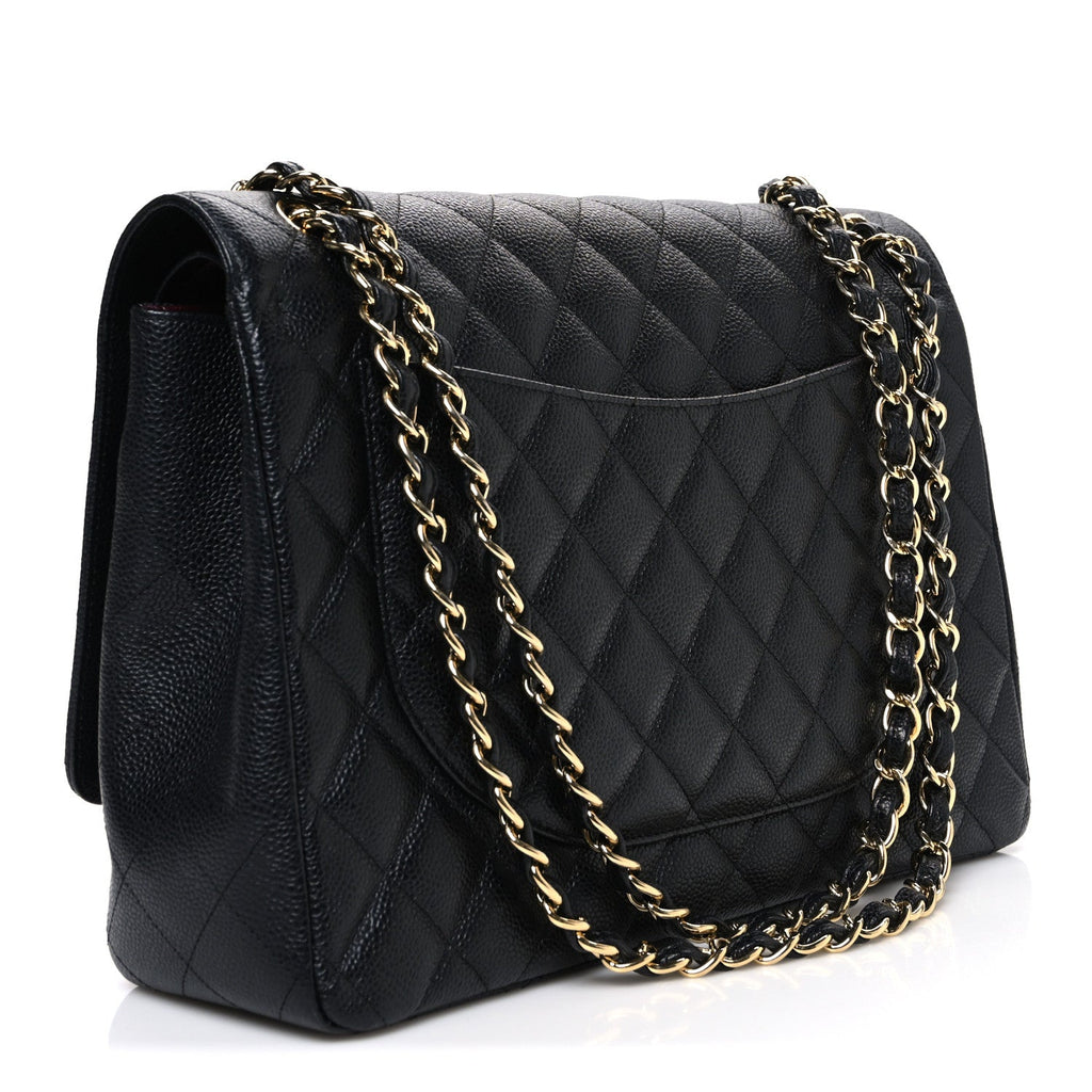 Chanel Caviar Quilted Maxi Double Flap Black