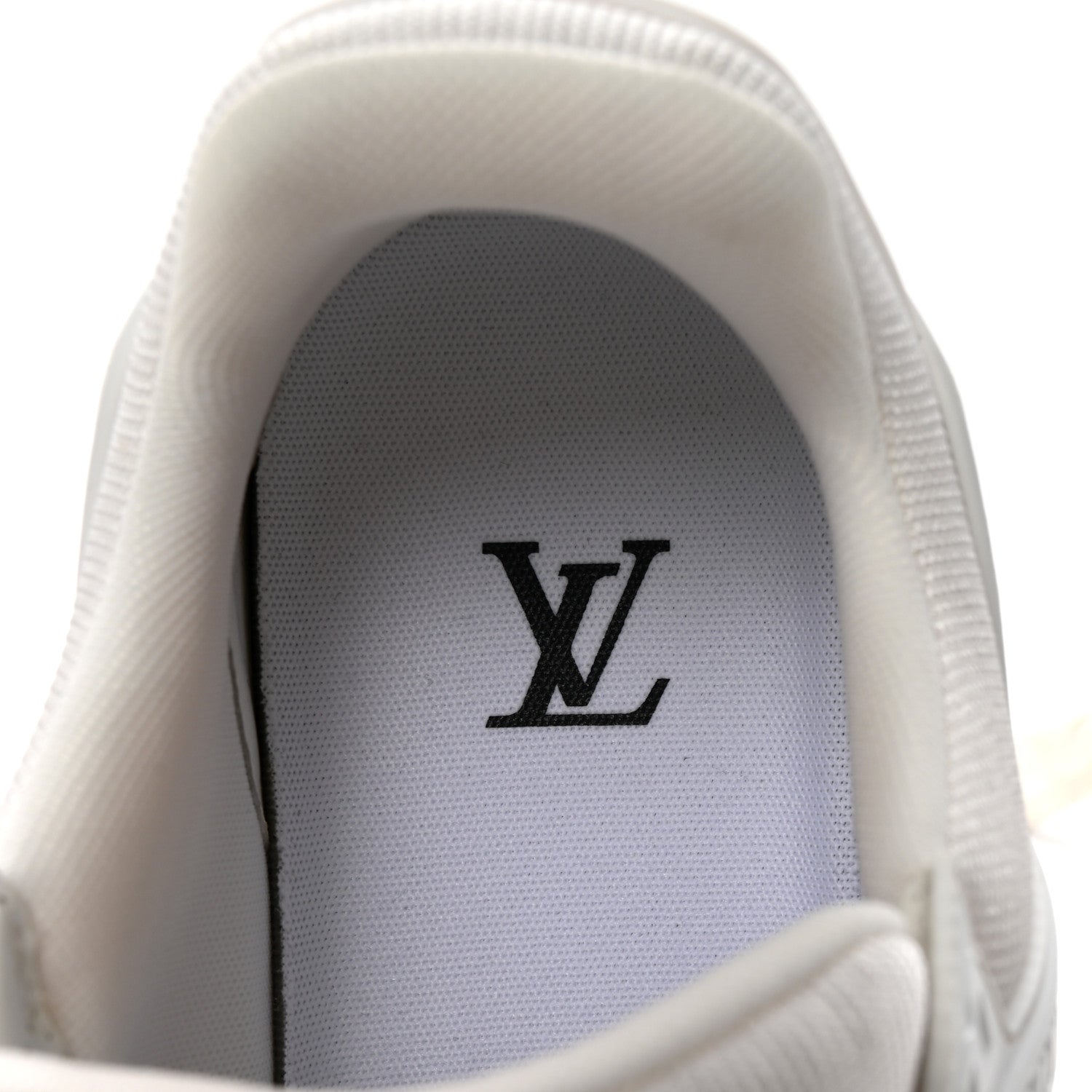 Louis Vuitton Calfskin Womens LV Trainer Sneakers 37.5 White