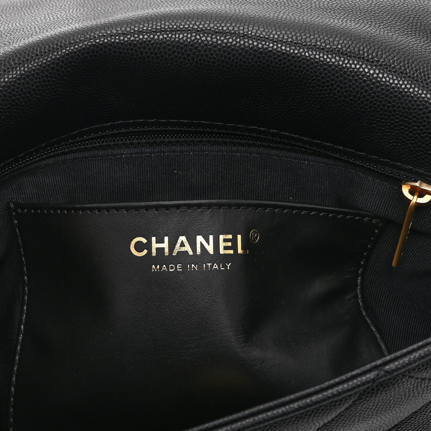 Chanel Caviar Quilted Medium Chain Flap  Black