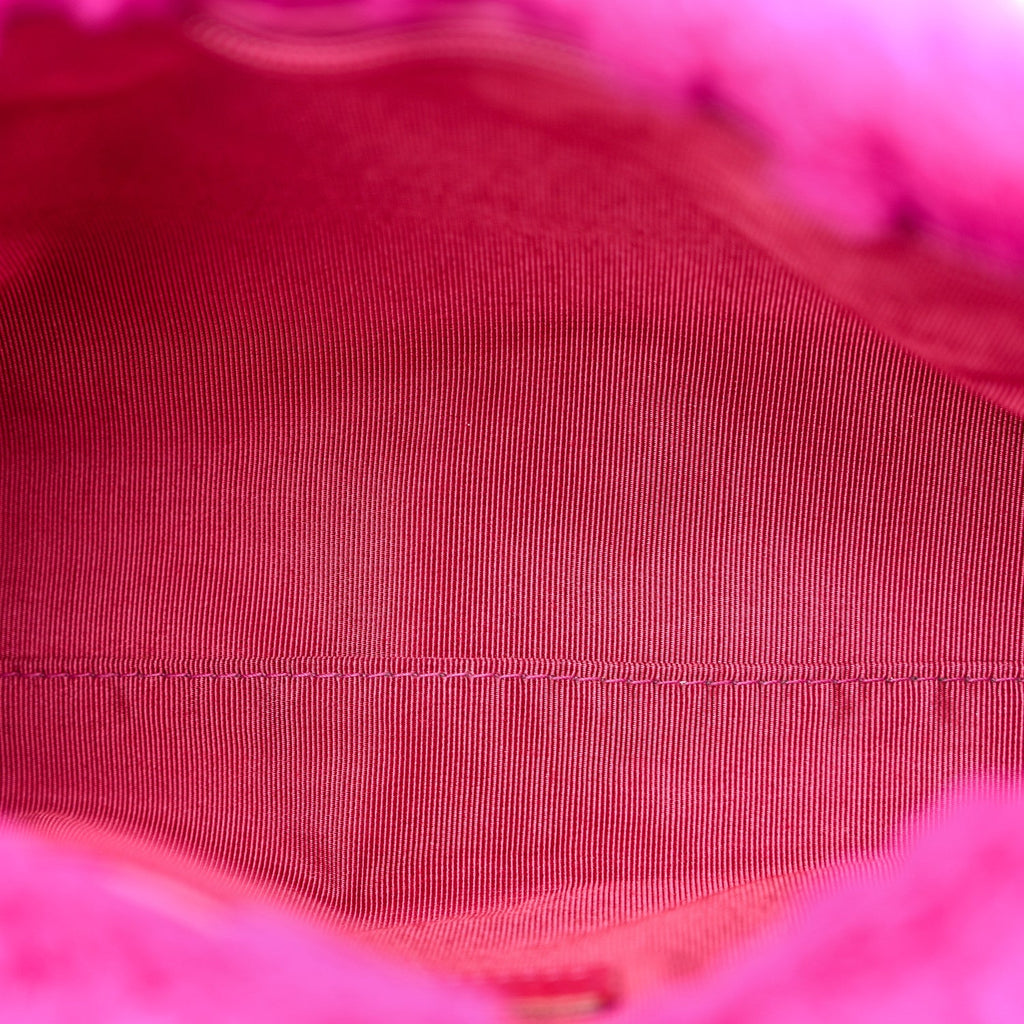 Chanel Rabbit Fur Shoulder Bag Fuchsia