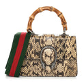 Gucci Snakeskin Bamboo Web Mini Dionysus Top Handle Bag