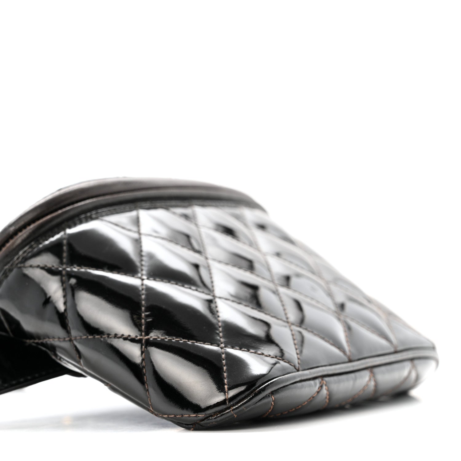 Chanel Patent Calfskin Quilted Waist Belt Bag 70 28 Black